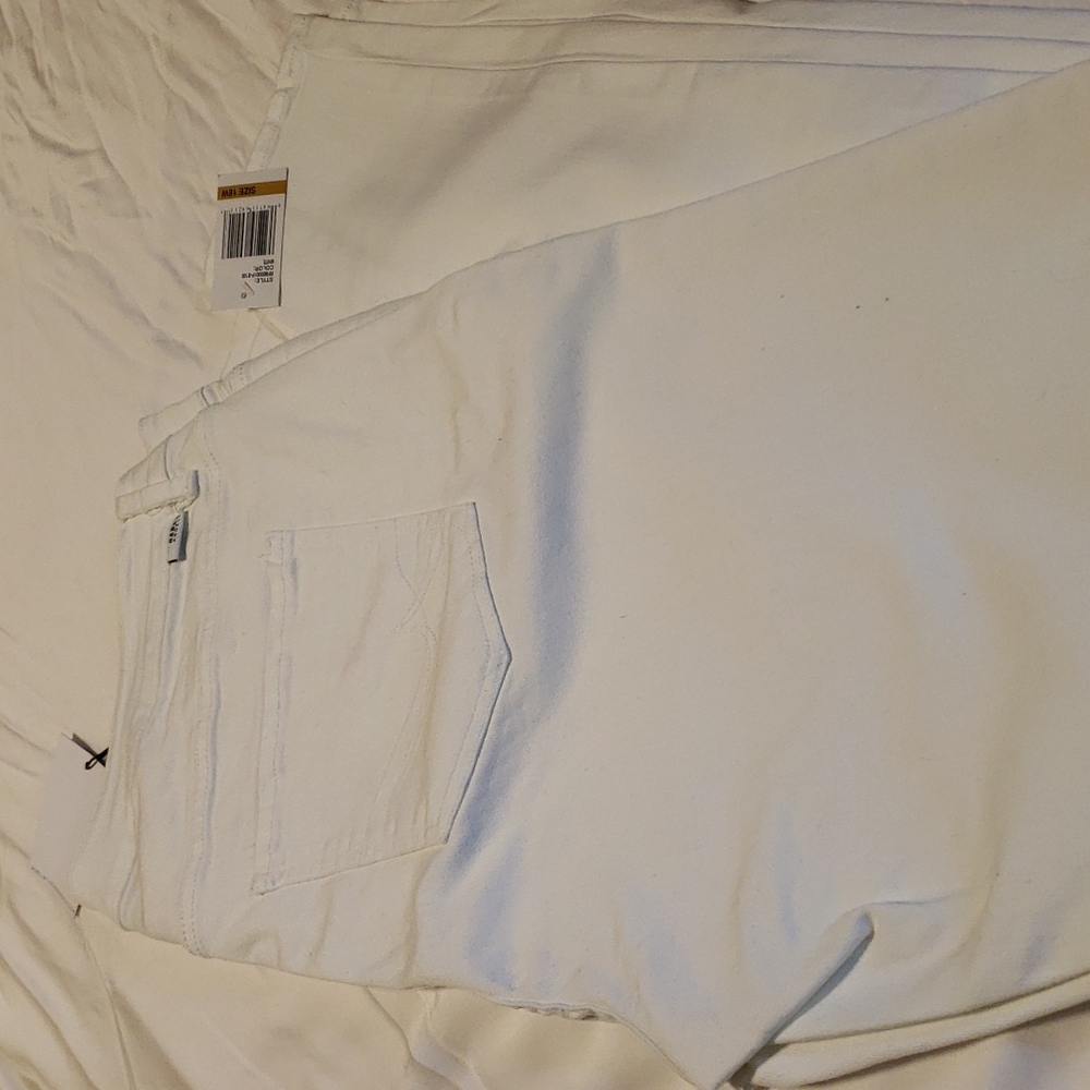 Rebel white stretch jeans 16 W